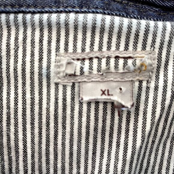 Carhartt Denim Railroad Shirt Men's XL Dark Workwear Streetwear Western Y2k 90's - Picture 4 of 10